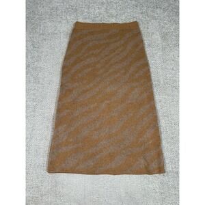 Everlane Skirt Womens Extra Small Alpaca‎ Tiger Jacquard Pencil Skirt NEW